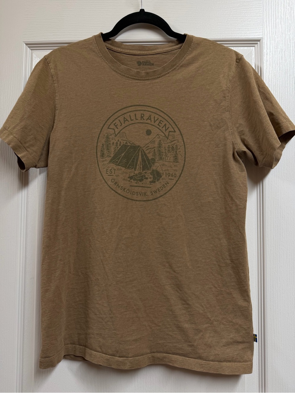 Fjallraven Men's Brown Graphic Short-Sleeve Crew Tee